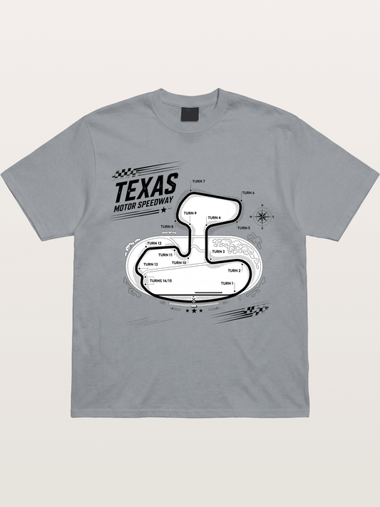 Texas Motor Speedway Track Map Gildan T-shirt