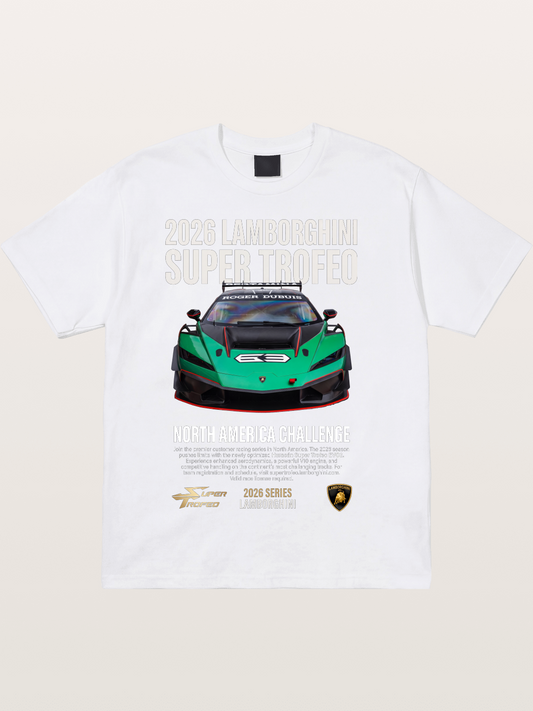 Lamborghini Huracan Green Race Car Cotton T-shirt