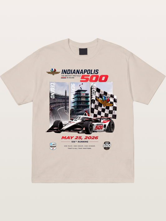106th Indy 500 Race Day Art Cotton T-shirt