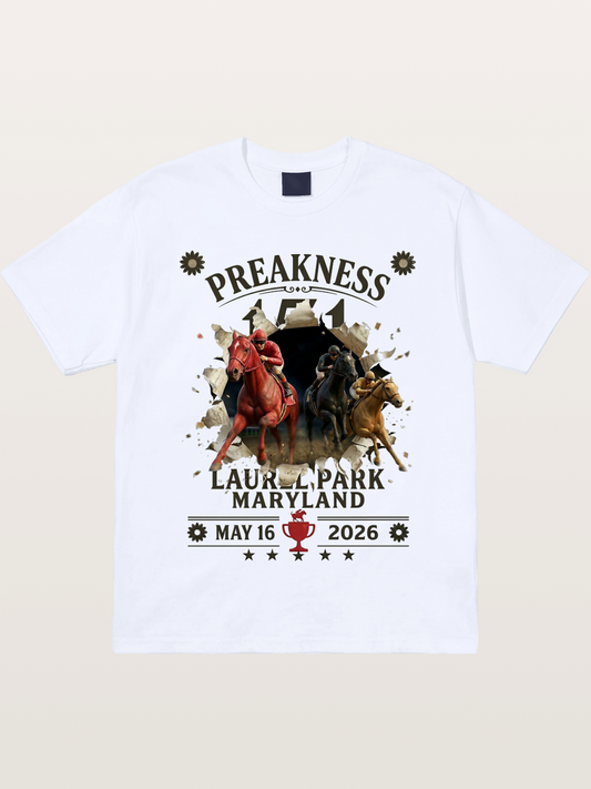 Preakness 151 Breakthrough Horse Art Gildan T-shirt
