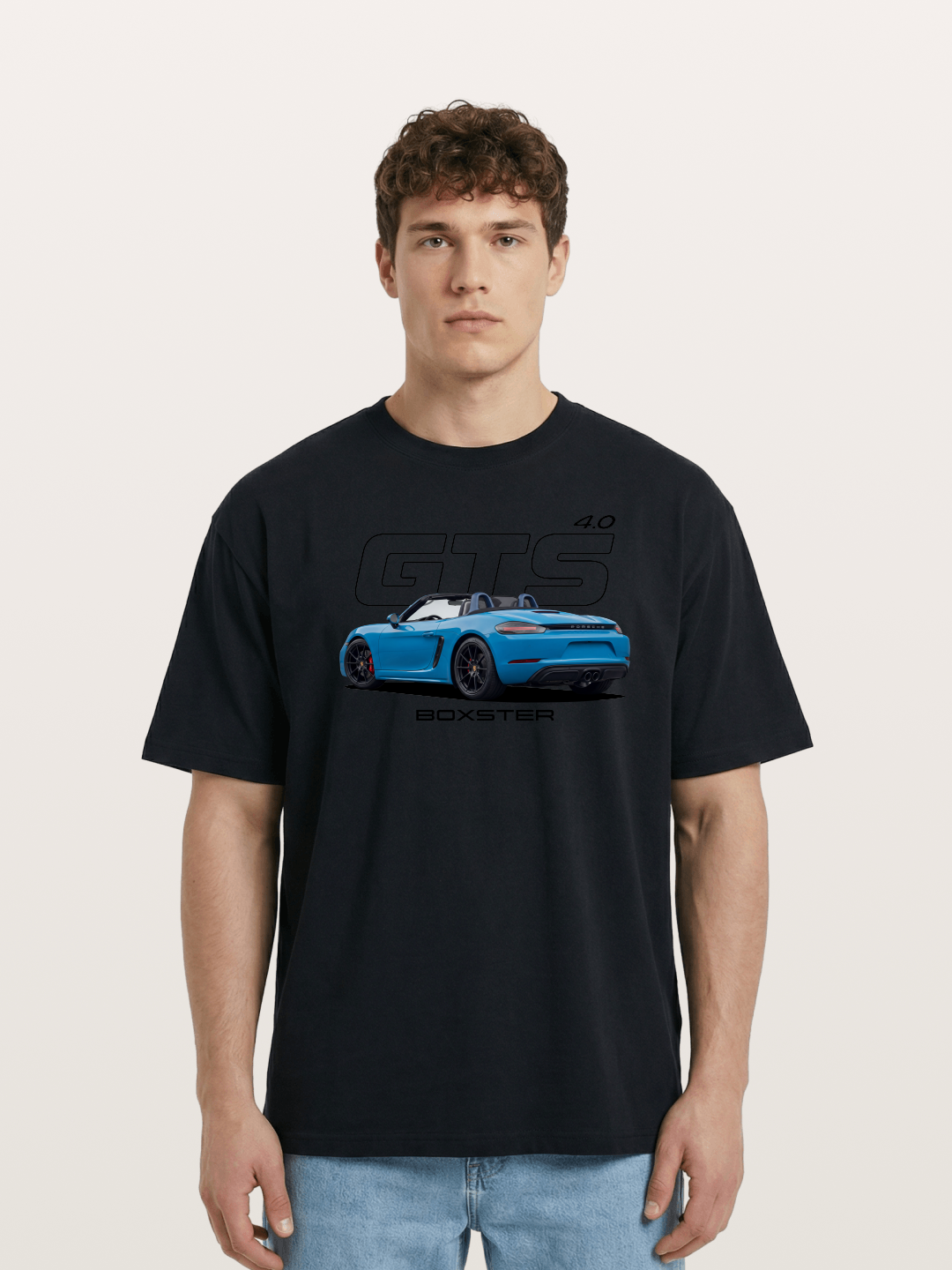 Porsche 718 Boxster GTS Print Cotton T-shirt