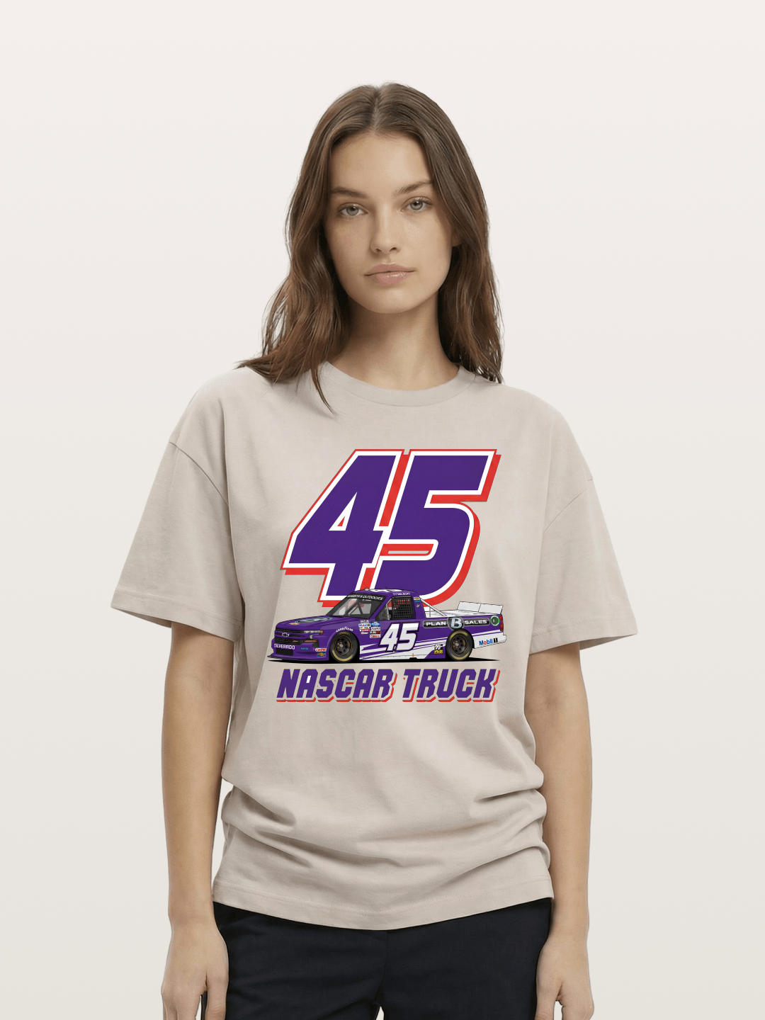 Purple 45 Racer Cotton T-shirt