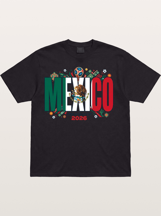 Mexico 2026 World Cup Lettering Cotton T-shirt