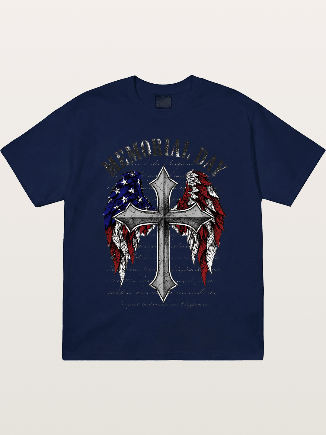 Memorial Day Cross Wings Art Gildan T-shirt
