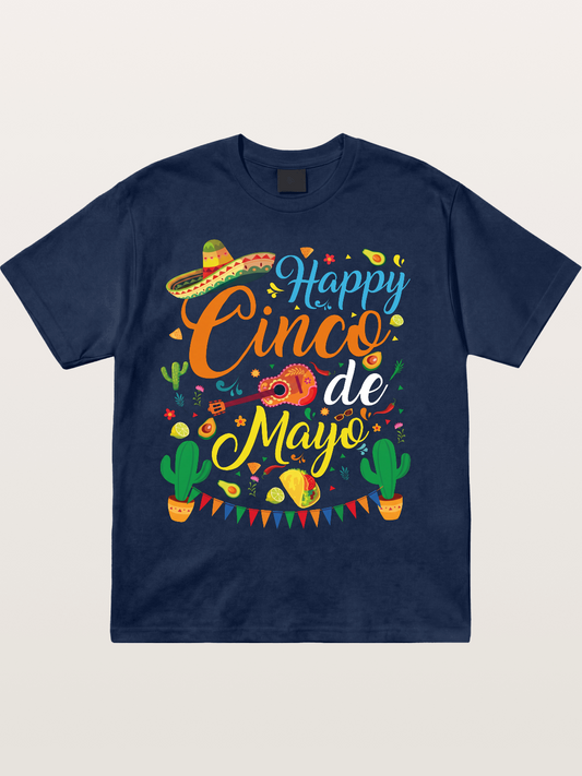 Cinco de Mayo Colorful Festival Design Cotton T-shirt