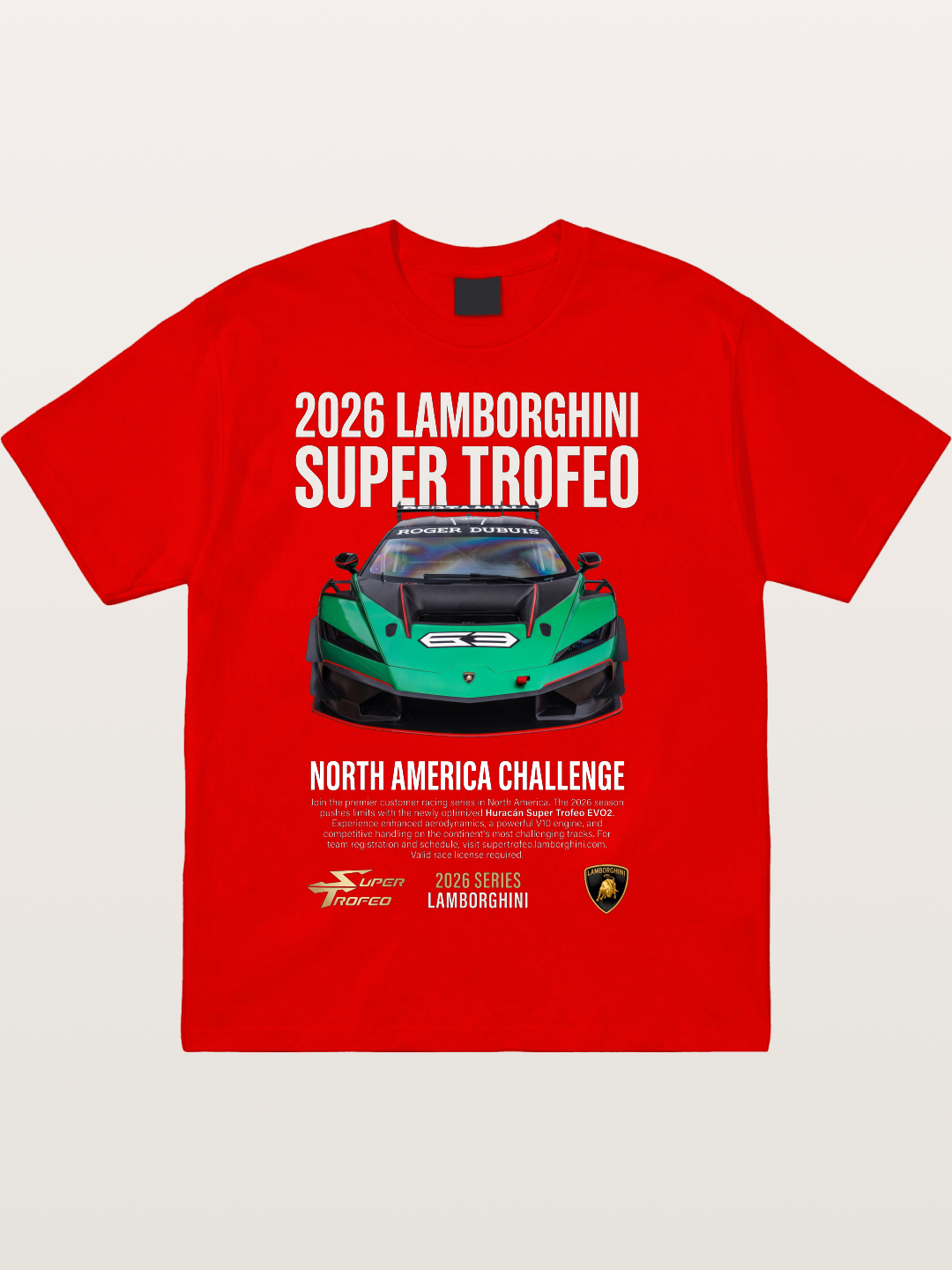 Lamborghini Huracan Green Race Car Cotton T-shirt