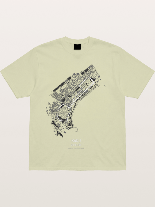 Baku City Circuit F1 Map Cotton T-shirt
