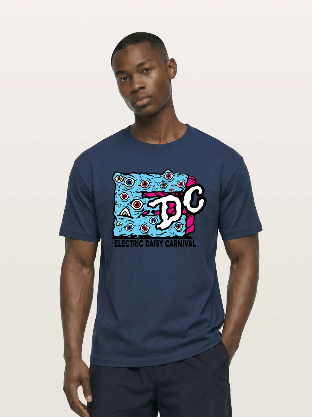 EDC Trippy Eye Daisy Print Cotton T-shirt