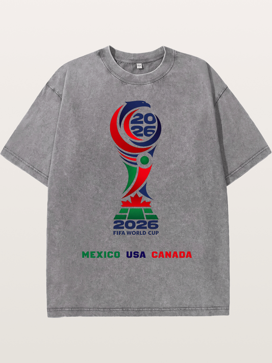 2026 World Cup Logo Art Washed T-shirt