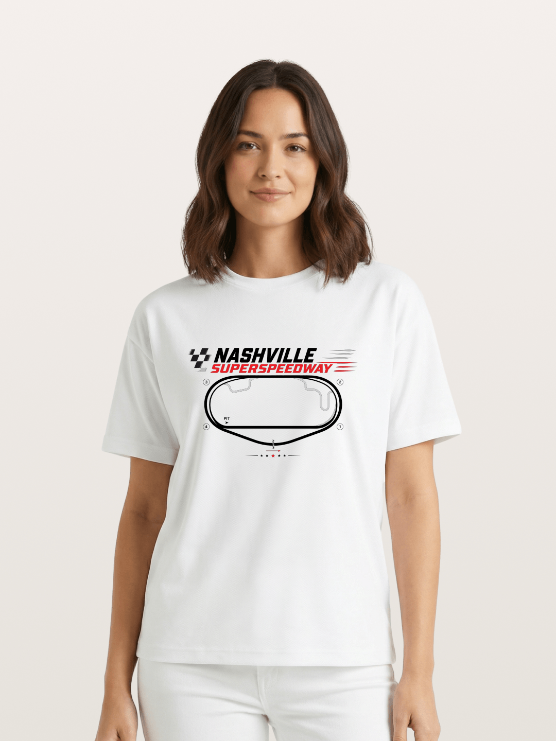 Nashville Superspeedway Oval Layout Gildan T-shirt
