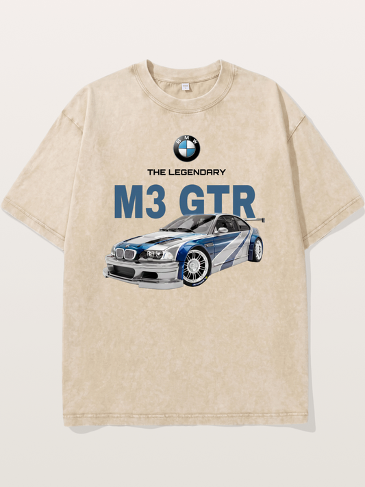 BMW M3 GTR Legend Print Washed T-shirt