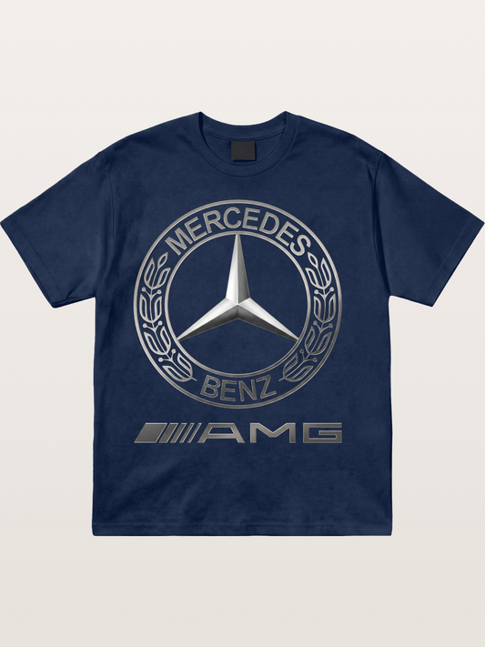 Benz AMG Emblem Art Cotton T-shirt