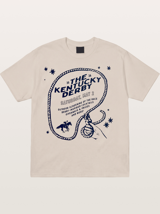 Kentucky Derby Rope Lasso Graphic Cotton T-shirt