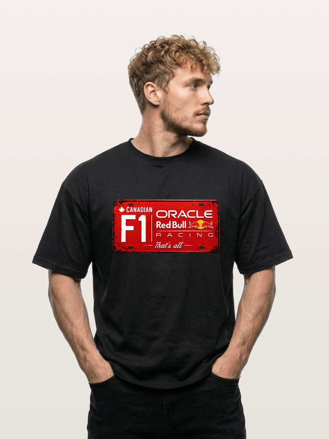 Red Bull F1 Vintage License Plate Gildan T-shirt