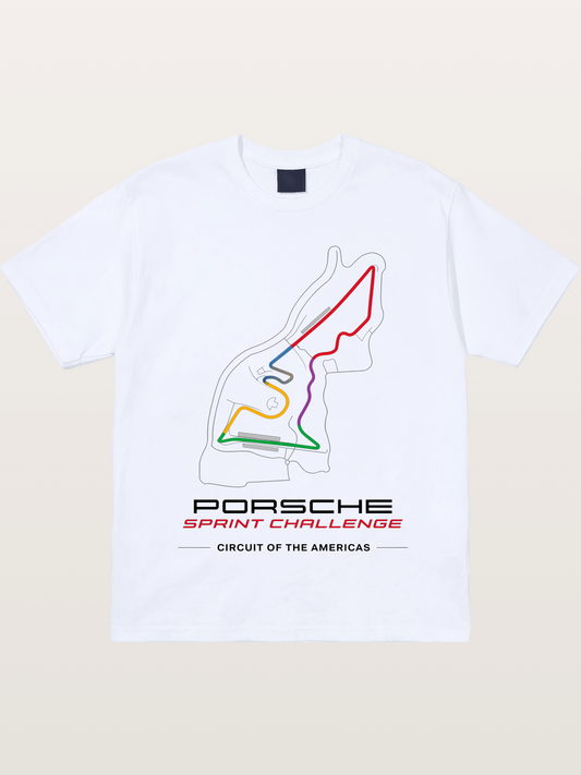 Americas Circuit Colorful Track Map Gildan T-shirt
