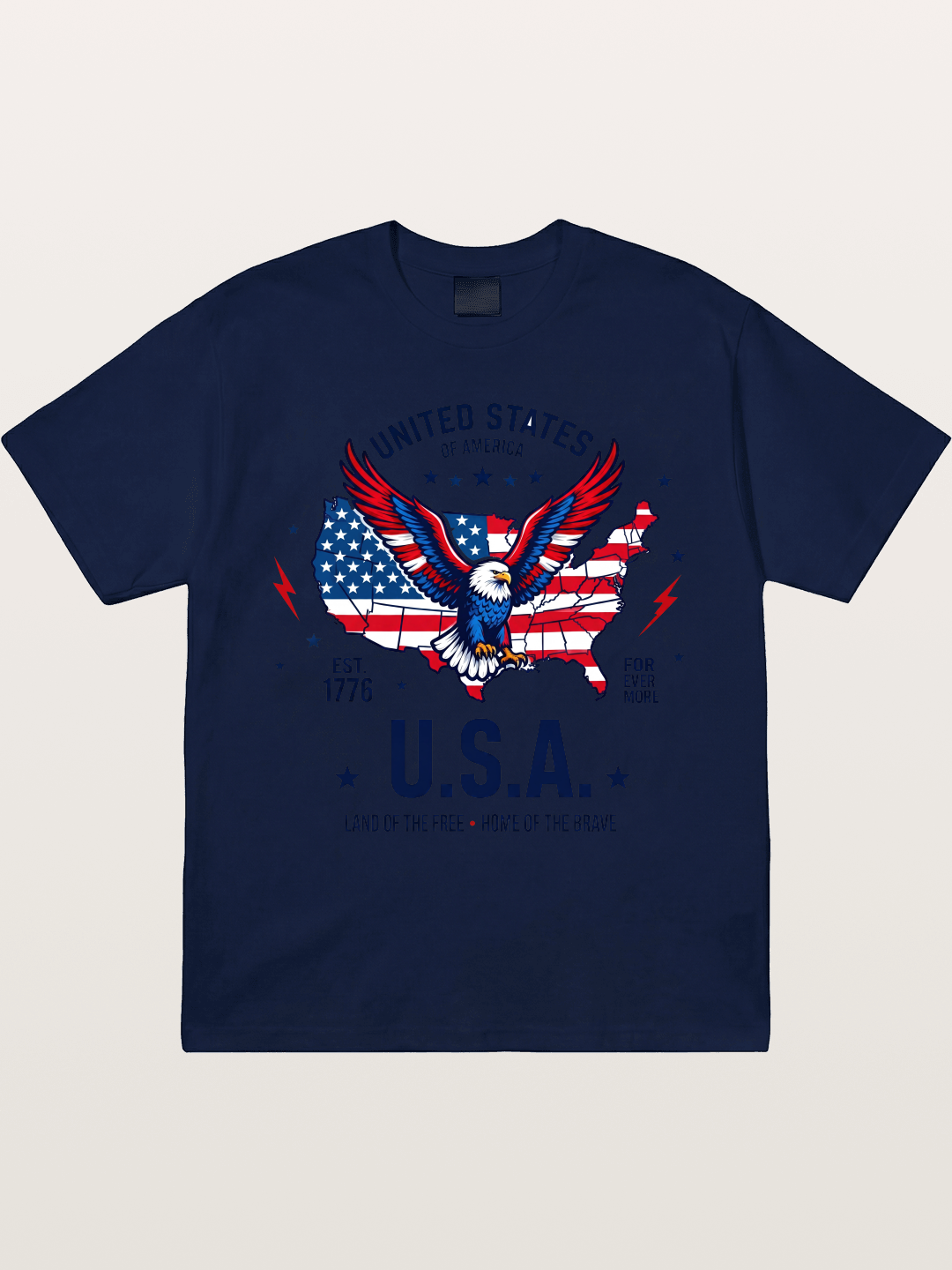 USA Map Eagle Flag Design Gildan T-shirt