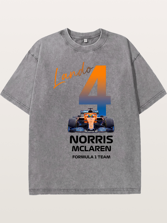 Lando Norris McLaren 4 Graphic Washed T-shirt