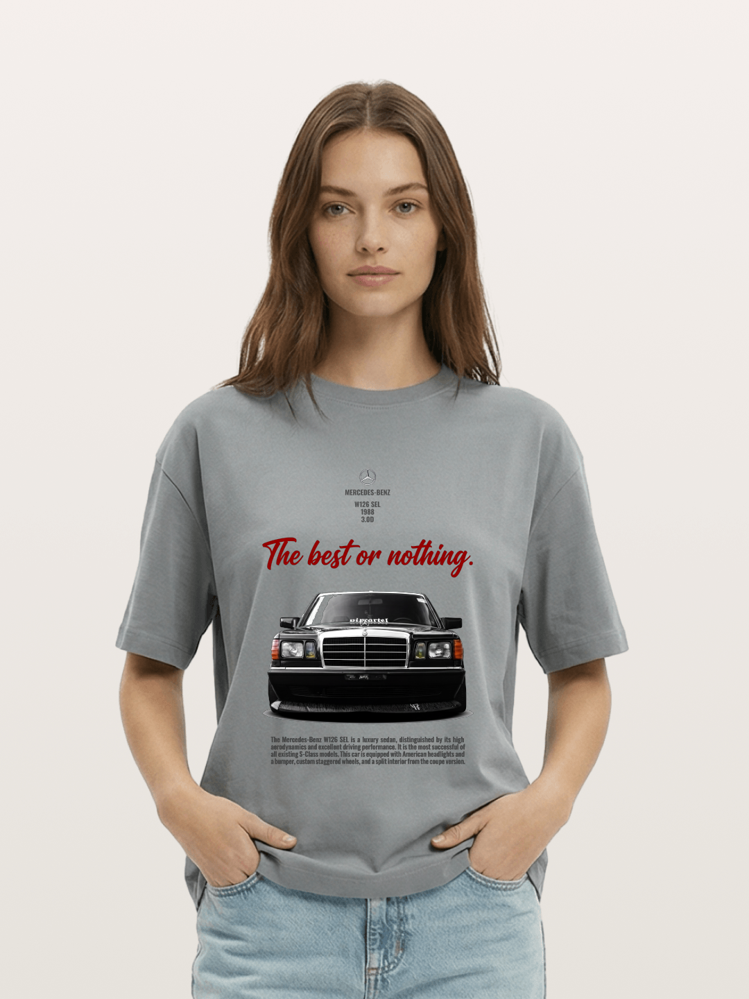 Mercedes W126 SEL Retro Gildan T-shirt