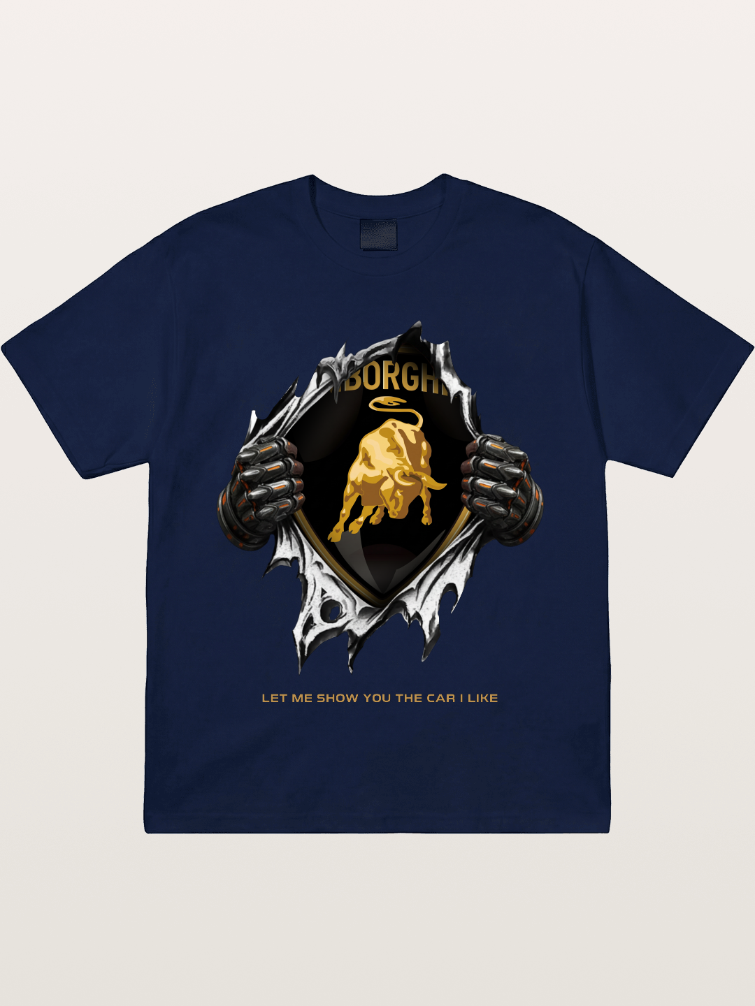 Lamborghini Bull Crest Tear Through Gildan T-shirt