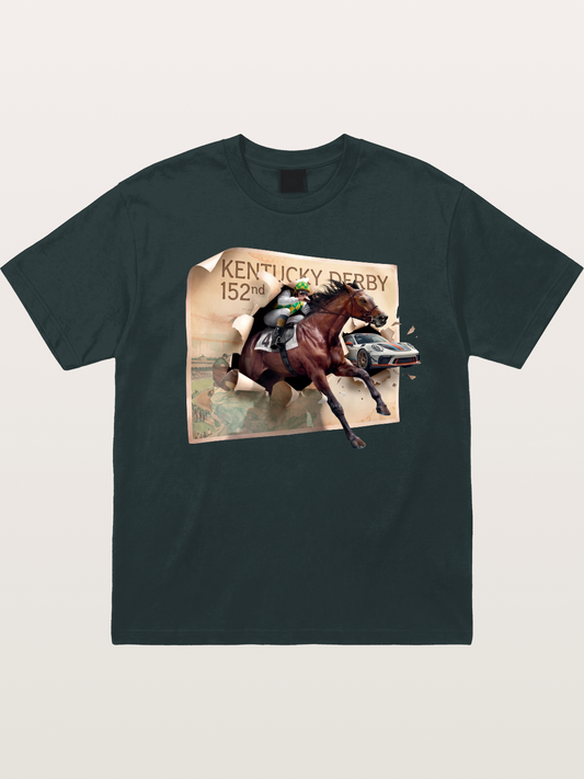 Derby Horse Porsche Collision Gildan T-shirt