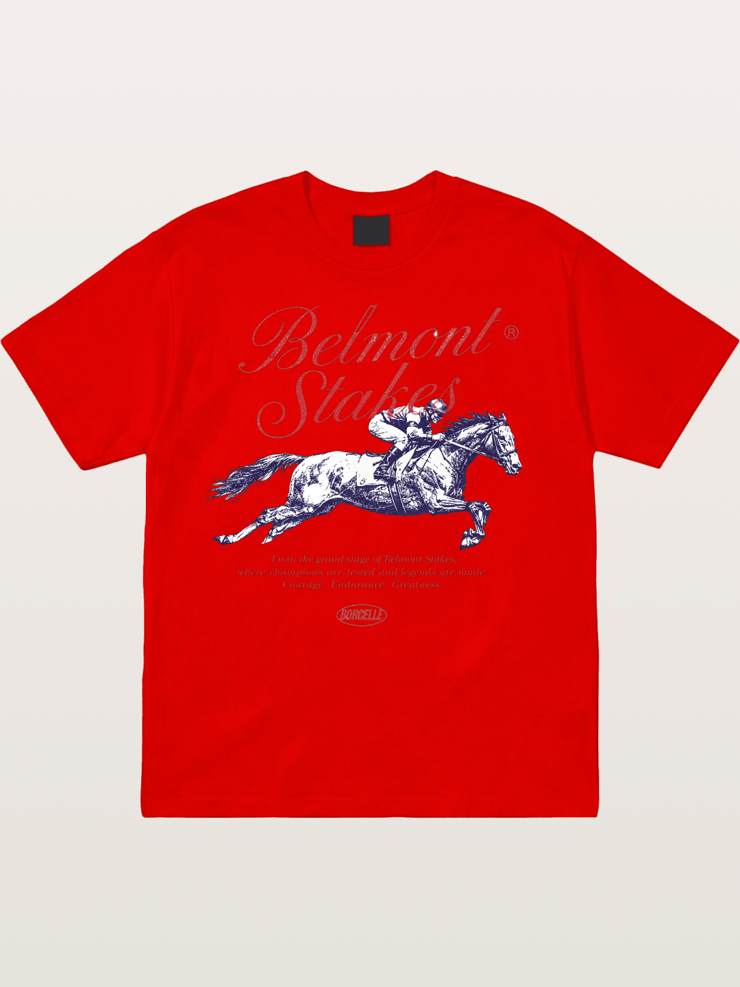 Belmont Stakes Vintage Script Print Cotton T-shirt
