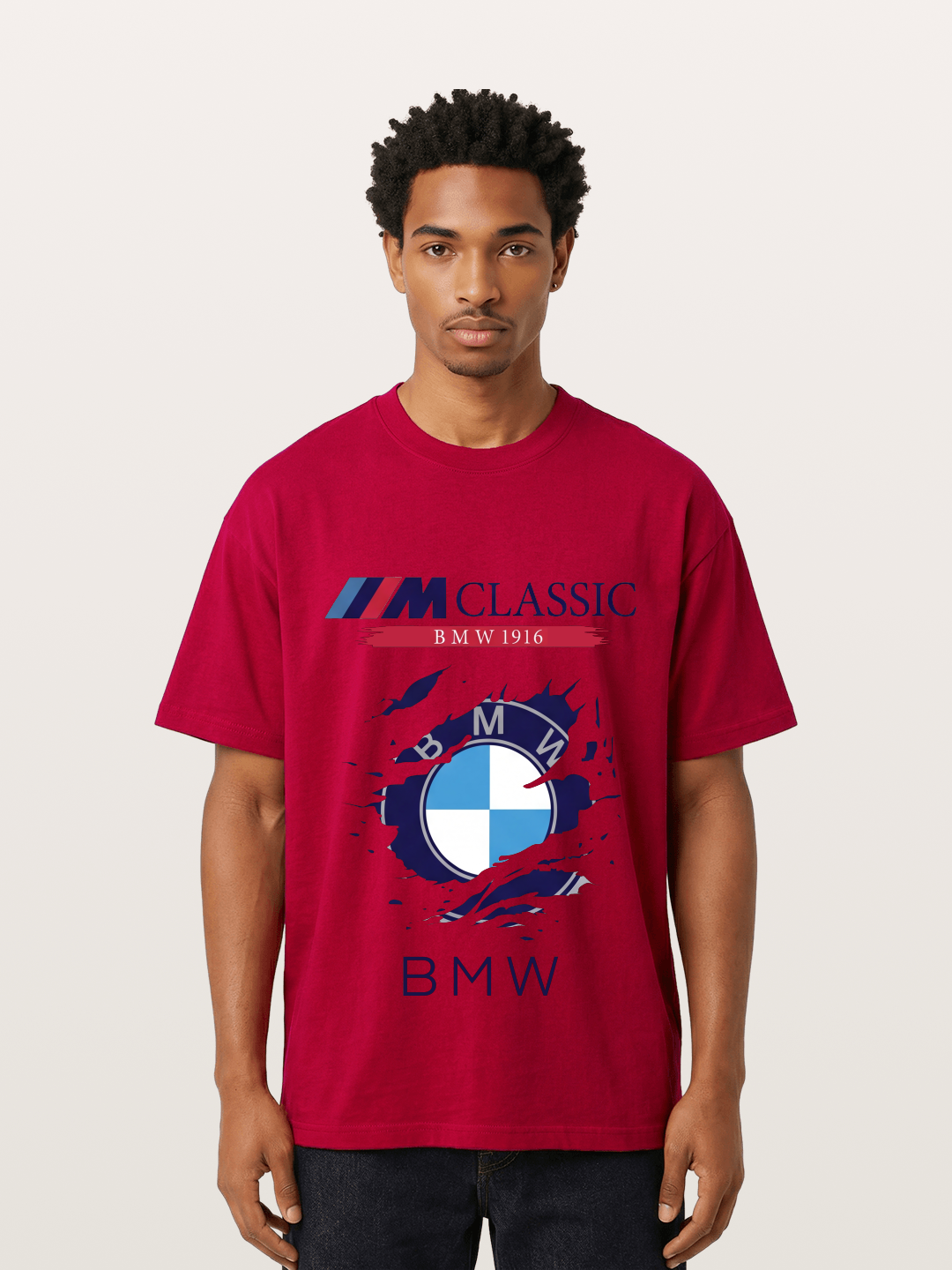 BMW M Colors Tear Effect Gildan T-shirt