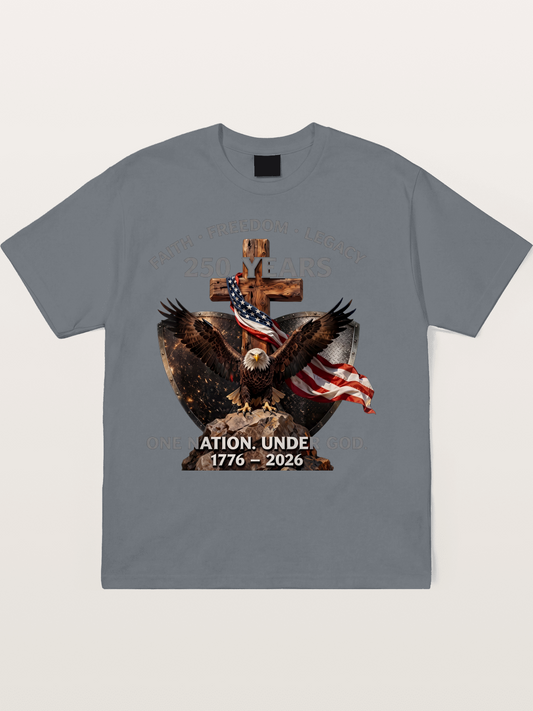 American Eagle Cross Faith Freedom Cotton T-shirt