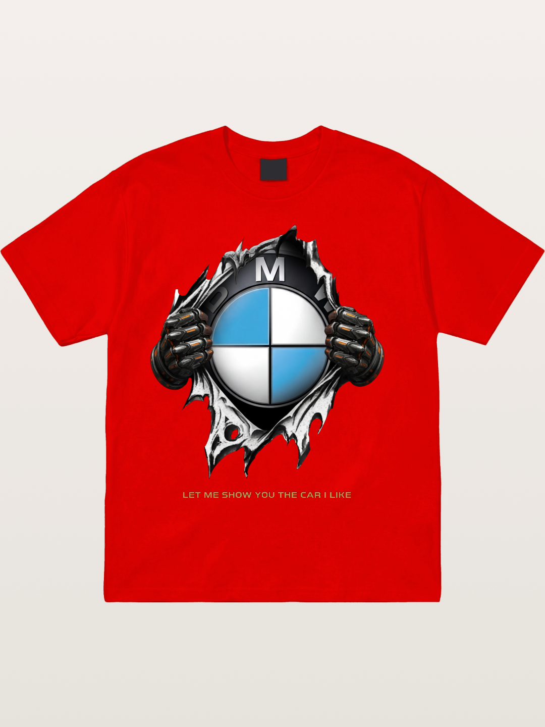 BMW Roundel Tear Through Design Cotton T-shirt