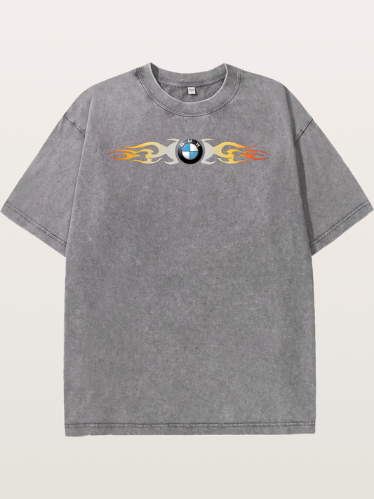 BMW Roundel Flame Stripe Washed T-shirt