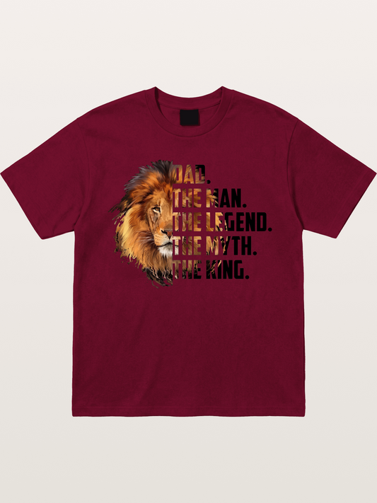 Dad The King Lion Design Gildan T-shirt