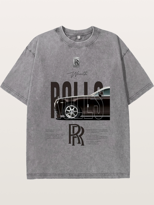 Rolls Royce Wraith Typography Washed T-shirt
