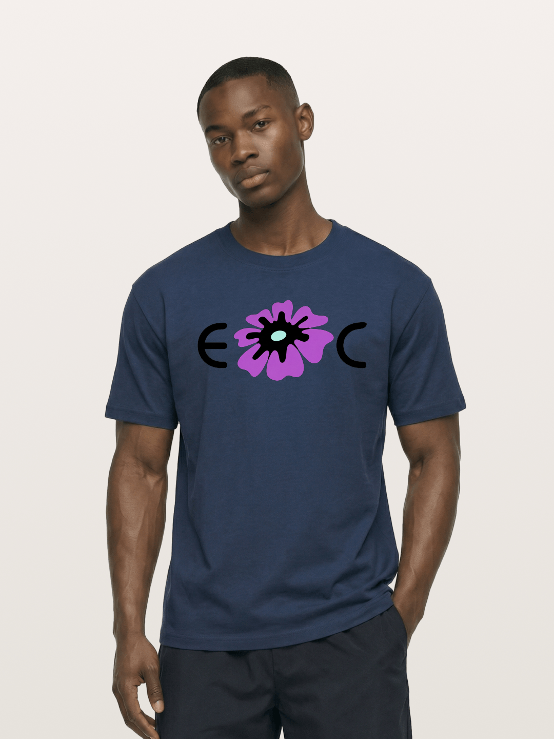 Purple EDC Daisy Silhouette Cotton T-shirt