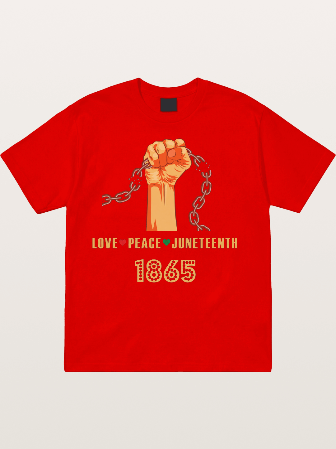 Juneteenth Love Peace Fist Cotton T-shirt