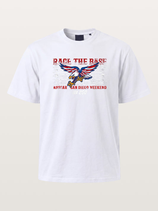 San Diego NASCAR Eagle Patriotic Theme Cotton T-shirt