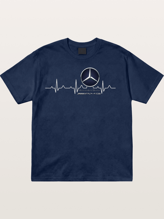 Mercedes Heartbeat Line Cotton T-shirt
