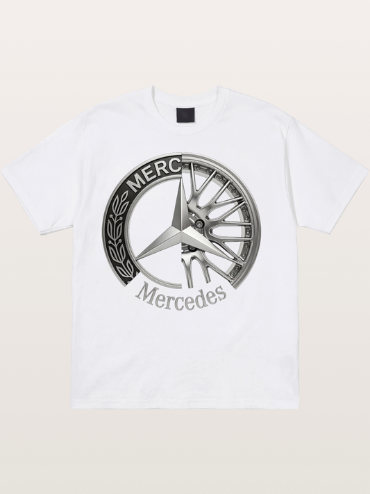 Mercedes Benz Wheel Emblem Art Cotton T-shirt