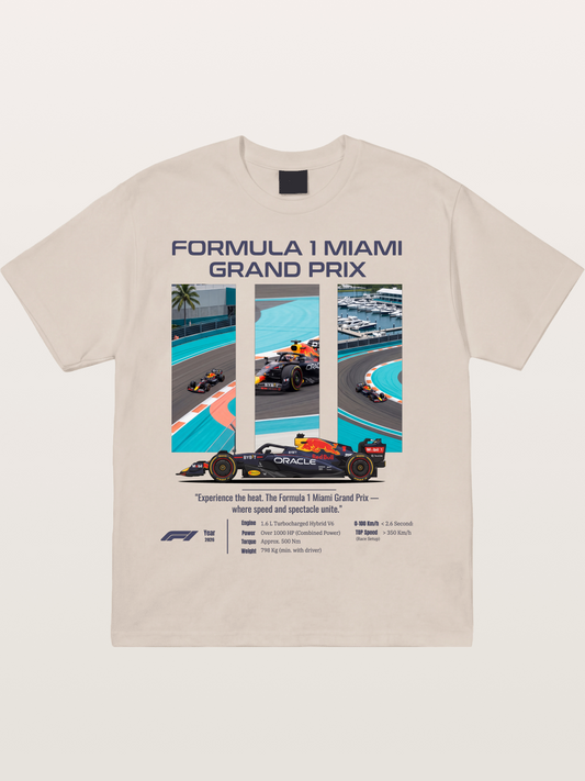 Miami Red Bull Race Art Cotton T-shirt
