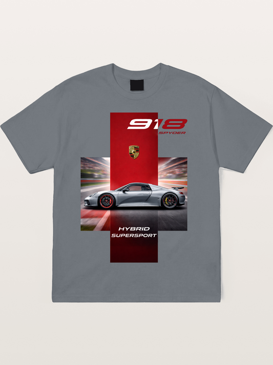 Porsche 918 Spyder Hybrid Supersport Cotton T-shirt