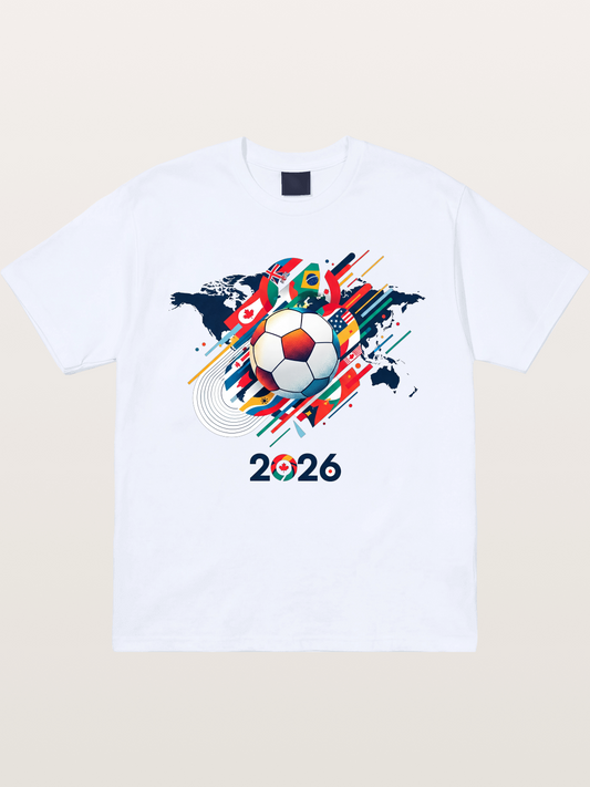 World Cup 2026 Global Flags Print Gildan T-shirt