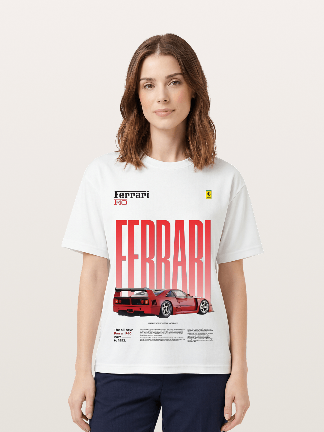 Gradient Red Cotton T-shirt