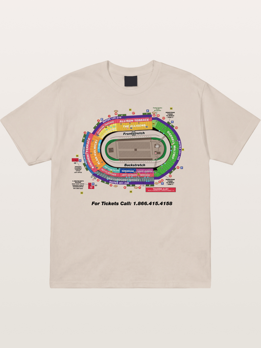 NASCAR Track Seating Map Art Print Cotton T-shirt