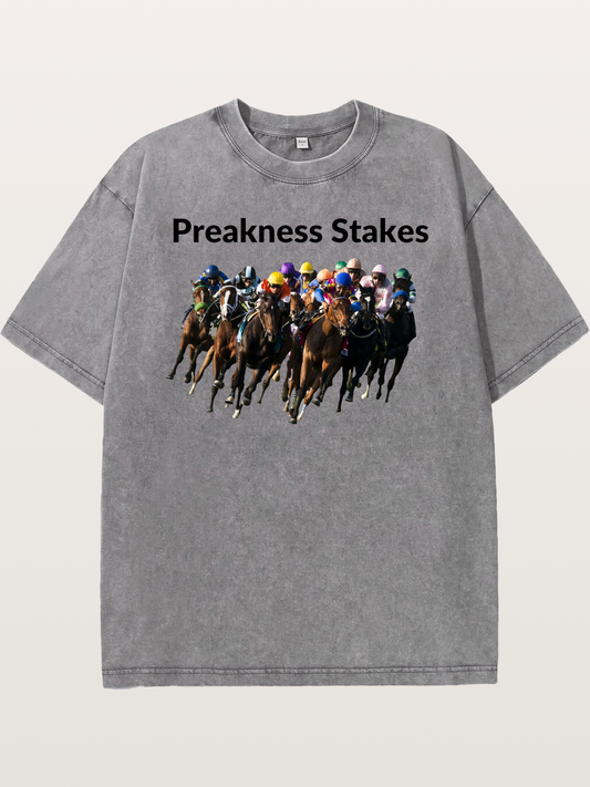 Preakness Stakes Starting Field Race Washed T-shirt