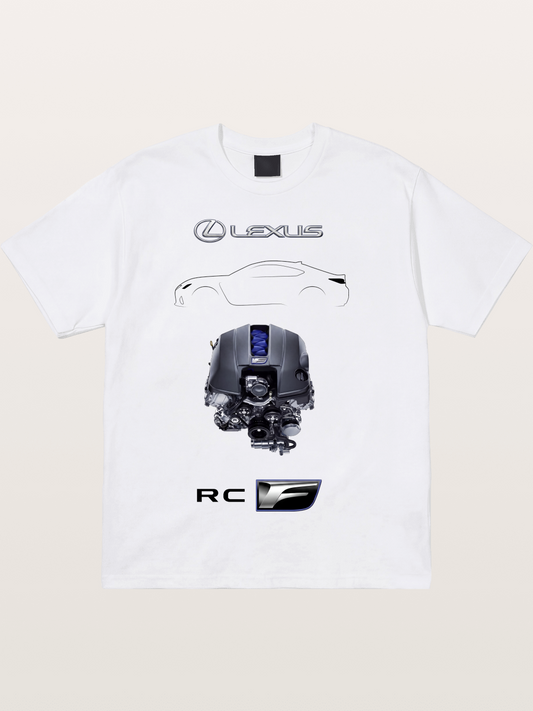 RC F Engine Outline Poster Cotton T-shirt