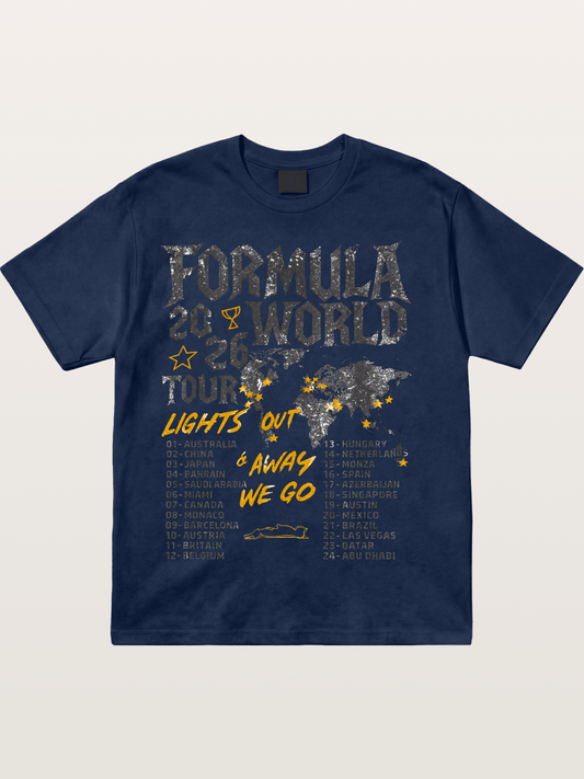 2026 F1 World Tour Poster Cotton T-shirt