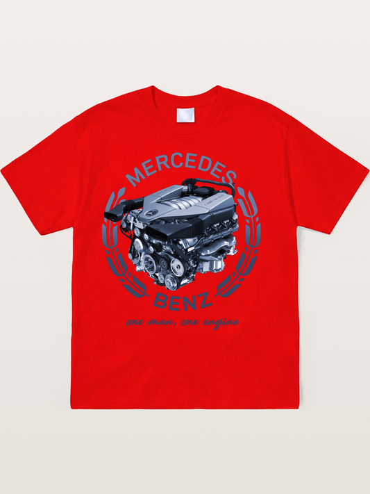 Benz V8 Engine Technical View Soft-Stay T-shirt
