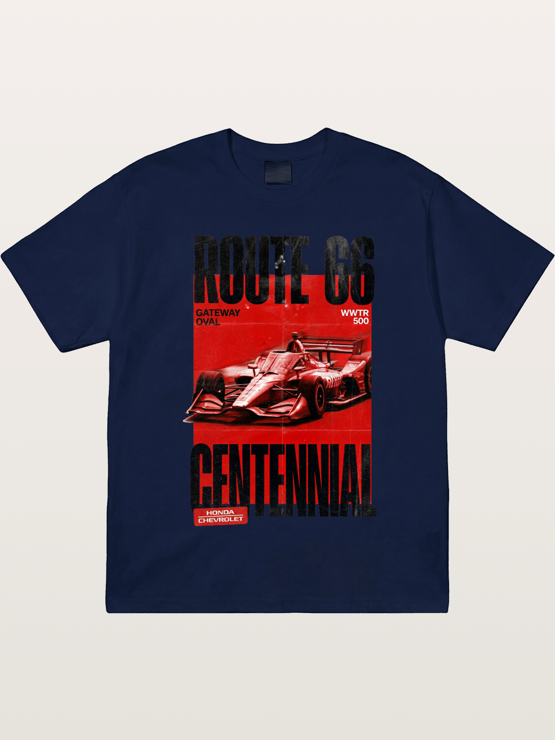 Red Tone Route66 Racing Card Gildan T-shirt