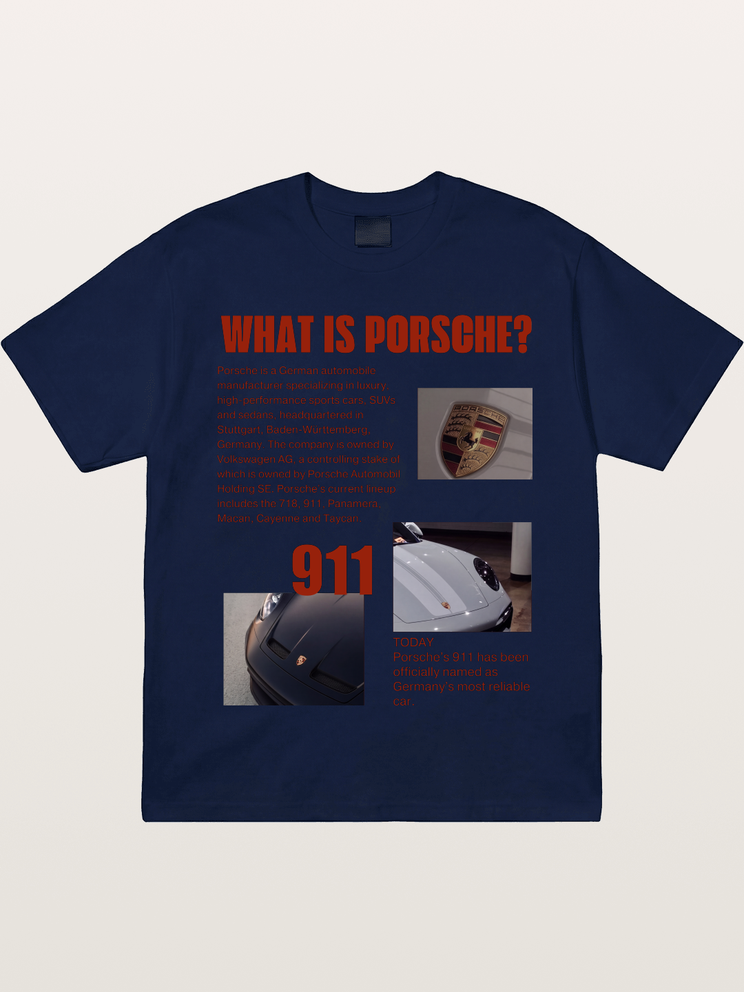 Porsche 911 Information Layout Gildan T-shirt