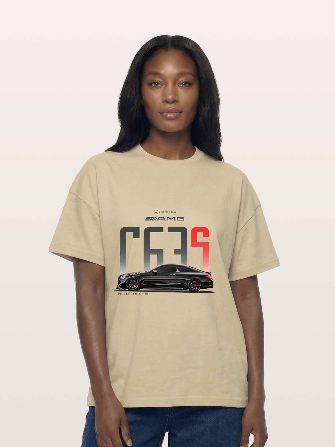 C63S AMG Black Mercedes Sports Car Gildan T-shirt