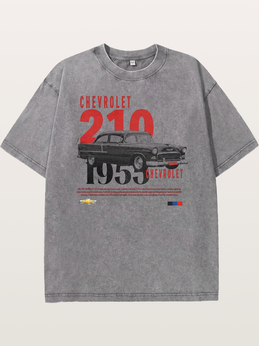 1955 Chevrolet 210 Retro Poster Washed T-shirt