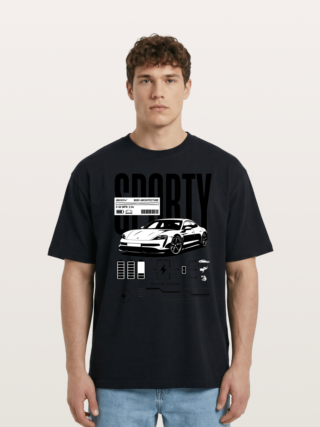 Electric Sporty Cotton T-shirt